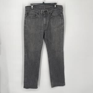 Levi's 514 Men's Straight Leg Stretchy Denim Jeans Size 34 Faded Black